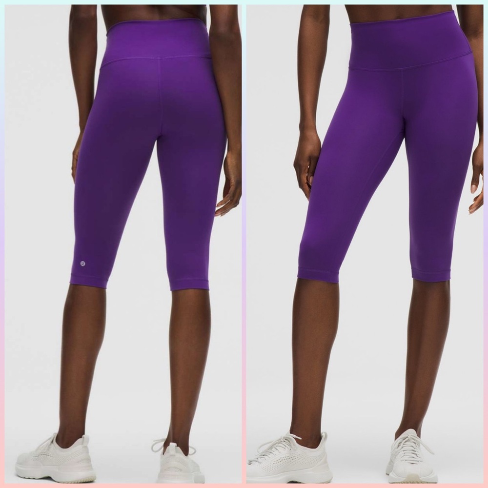 Lululemon Wunder Train High-Rise Crop 15" College Purple size‎ 6 NWT